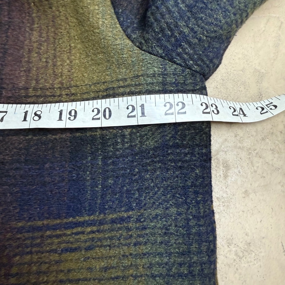 Pendleton Plaid Wool Blend Button Front Jacket Ov… - image 8